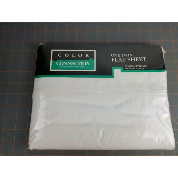 VINTAGE COLOR CONNECTION WESTPOINT White PEPPERELL TWIN XL TWIN SHEET 66X96 - Picture 3 of 8